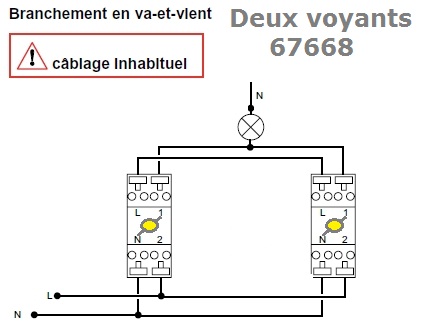 Interrupteur avec voyant lumineux sans neutre – Lampe led autocollante