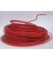 Fil H07VU 1.5 mm² ROUGE. Couronne de 100 mètres