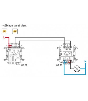 va et vient témoin câblage existant Mécanisme seul - Blanc-Legrand-069614-IM#20658