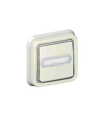 Bouton Poussoir lumineux Sonnette 12 V Plexo blanc encastré-Legrand-069864-IM#21279