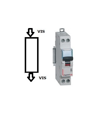 Disjoncteur DNX3 Phase + Neutre 10A - bornes à vis - 1 module