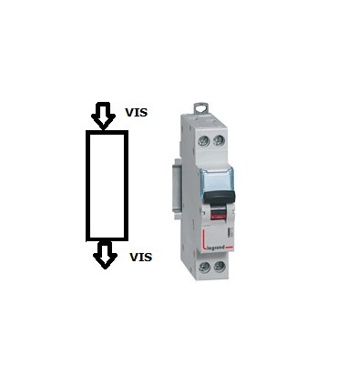 Disjoncteur 16A - 6kA courbe C - Arrivée et départ à vis-Legrand-406774-IM#21291