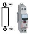 Disjoncteur 20A - 6kA courbe C - Arrivée et départ à vis