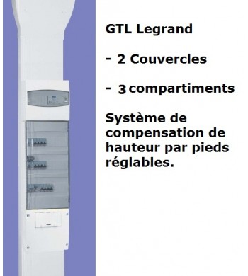 Goulotte GTL 3 Compartiments pour tableau 13 modules-Legrand-030039-IM#23197
