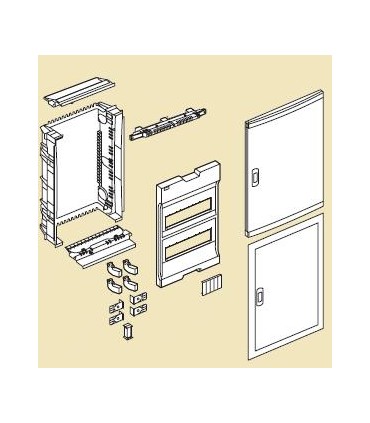 Tableau électrique modulaire encastré 1 rangée-Legrand-001511-IM#28776