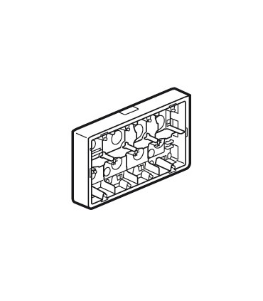 Cadre saillie 2 x 10 modules Horizontal ( profondeur 40 mm)-Legrand-080278-IM#28781