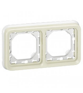 Support plaque Plexo 2 poste Hor. Blanc à compléter-Legrand-069694-IM#28962