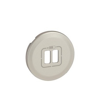 Enjoliveur Céliane Titane pour prise chargeur USB-Legrand-068556-IM#30303
