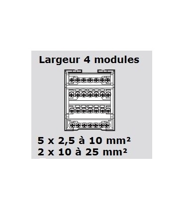 Répartiteur modulaire Tétrapolaire 100 A-Legrand-4884-IM#30620