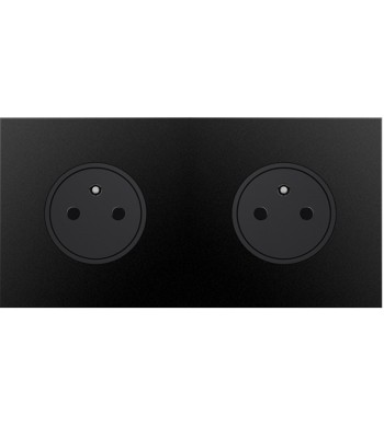 Double prise Art Epure Noir Mat-Arnould-67832-IM#31577