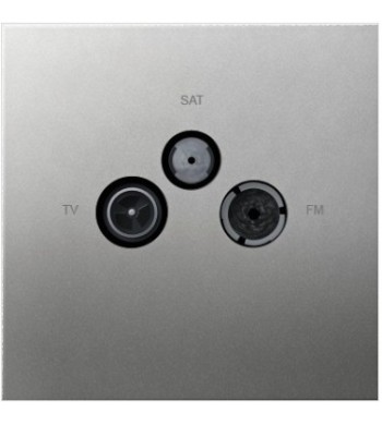 Prise TV/FM/SAT Art Epure Acier Satin-Arnould-67577-IM#31623