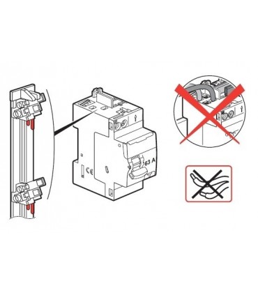 Interrupteur différentiel 2 Pôles 63A, 30mA, type AC, bornes Auto-Legrand-411650-IM#31640