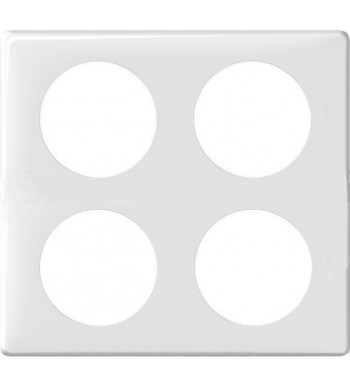 Plaque Céliane. 2 x 2 postes, finition: Neutre Blanc.