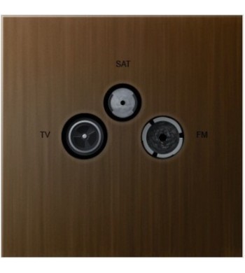 Prise TV/FM/SAT Art Epure Bronze-Arnould-67377-IM#31659