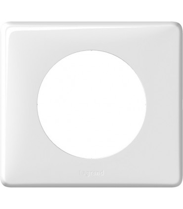Plaque Céliane, 1 poste, finition: Blanc
