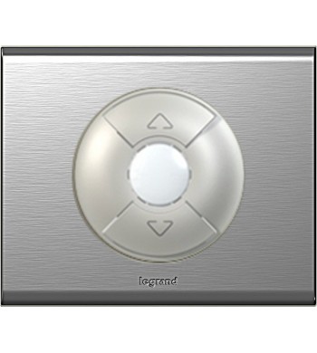 Interrupteur individuel de volet roulant Céliane Inox Brossé complet-Legrand-NC2029-IM#32389