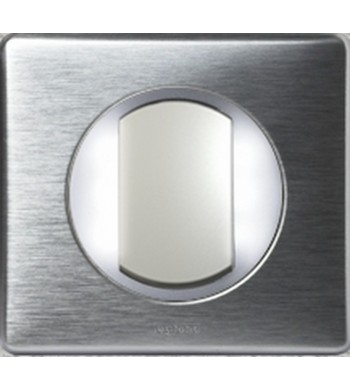 interrupteur à couronne lumineuse Témoin ou lumineux Céliane Aluminium complet-Legrand-NC2635-IM#33096