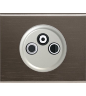 Prise TV - R - Sat Céliane Black Nickel complete-Legrand-NC4280-IM#34412