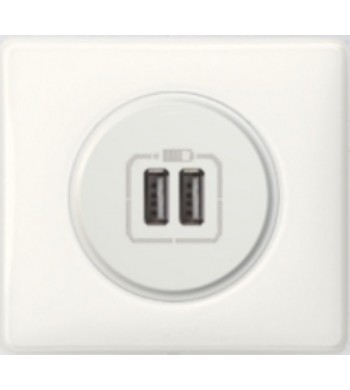 Prise chargeur USB double Type-A Céliane Blanc-Legrand-NC3792-IM#34805