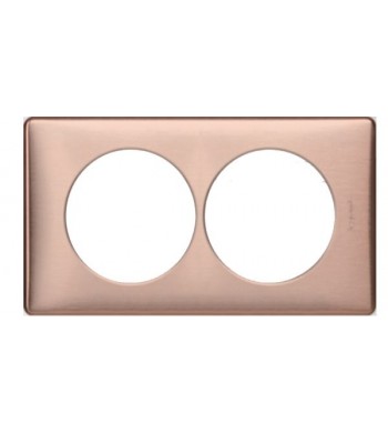 Plaque Céliane Métal Copper 2 postes, entraxe 57mm-Legrand-068998-IM#35347