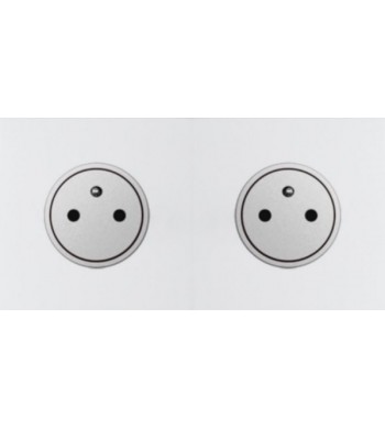 Double prise Art Epure Blanc Satin-Arnould-67932-IM#35446