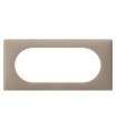 Plaque Céliane  4/5 modules, finition Poudré Grès, entraxe 71mm