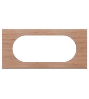 Plaque Céliane. 4/5 modules Bois Chêne Blanchi, entraxe 71mm-Legrand-069055-IM#35872