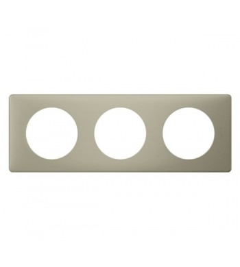Plaque Céliane Poudré 3 postes Argile, entraxe 71mm-Legrand-066713-IM#36024