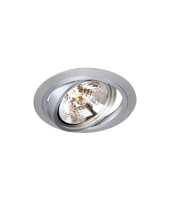 Spot Rond GU10 encastré Aluminium Brossé-SLV-111360-IM#36230