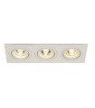 Triple Spot encastré Aluminium Blanc Mat