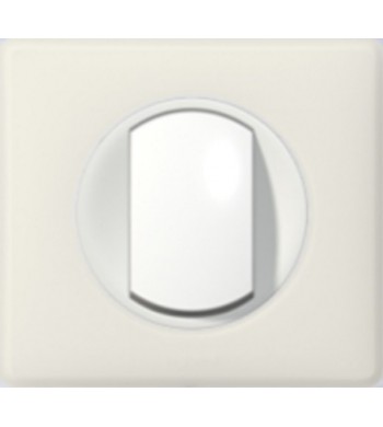 Poussoir Legrand Céliane finition Craie avec enjoliveur Blanc
