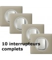 10 interrupteurs céliane poudré Argile complets