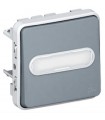 Bouton poussoir lumineux porte étiquette - 12 V