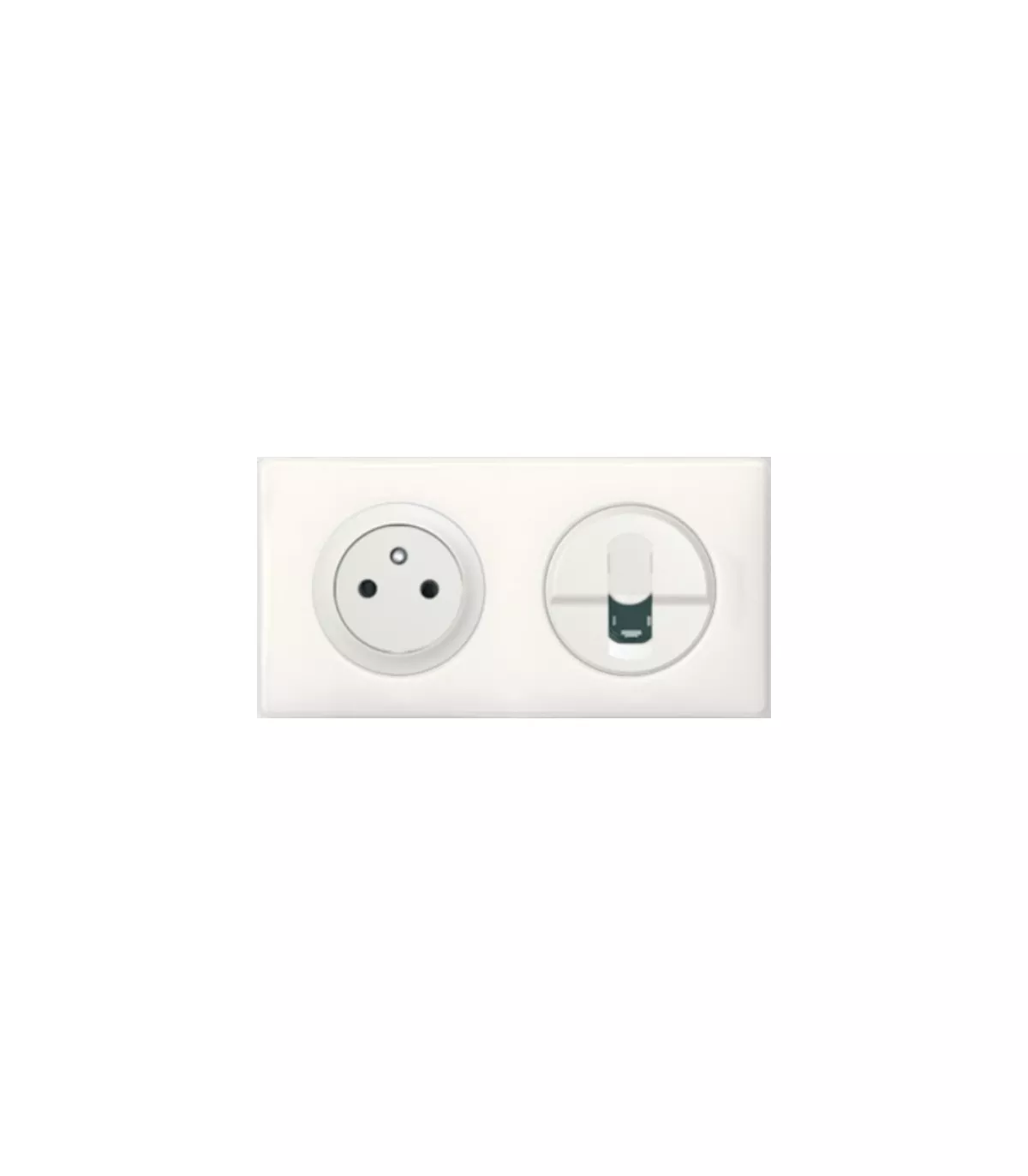 Combiné Interrupteur Prise De Courant Legrand NC4696 | Ensemble complet Prise de courant et prise RJ45 Céliane Blanc