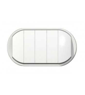Enjoliveur Céliane Blanc compact pour 5 interrupteurs-Legrand-068011-IM#36645