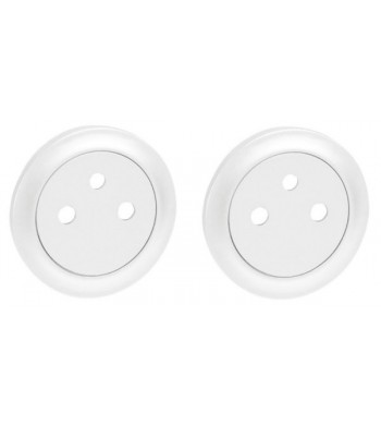 2 enjoliveurs "Surface" affleurants Blanc pour double prise 67124-Legrand-068111D-IM#36864