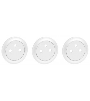 3 enjoliveurs "Surface" affleurants Blanc pour double prise 67126-Legrand-068111T-IM#36865
