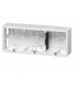 Cadre saillie Mosaic 3 postes Horizontal prof. 40mm - blanc-Legrand-080286-IM#36877