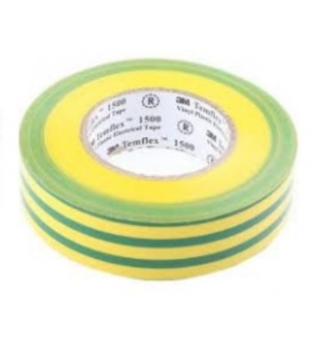 Temflex T80457  Rouleau de Scotch electricien - Vert Jaune (1)