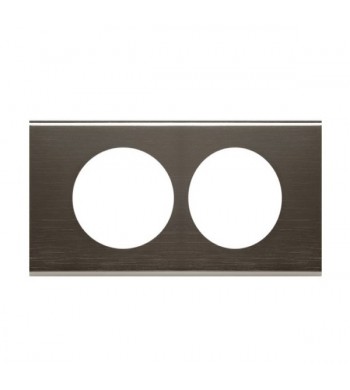 Plaque Céliane Black Nickel, 2 postes entraxe 57mm-Legrand-069038-IM#37170