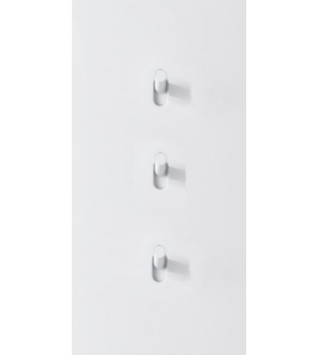 Triple Interrupteur Art Epure Blanc Satin - 2 postes-Arnould-67906-IM#37205