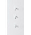 Triple Interrupteur Art Epure Blanc Satin - 2 postes