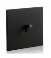 Bouton poussoir lumineux Art Epure Noir Mat