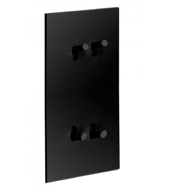 Quadruple Interrupteur à leviers Art Epure Noir MAT - 2 postes-Arnould-67808-IM#37315