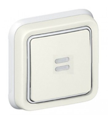 Bouton Poussoir Lumineux Plexo blanc à encastrer-Legrand-069861-IM#37354