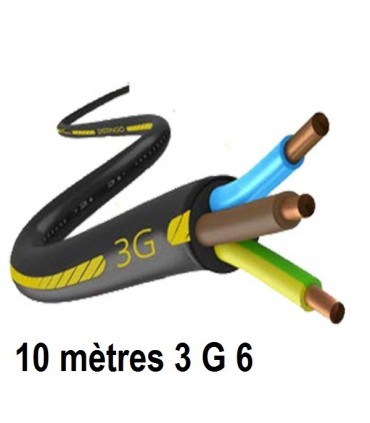 Câble R02V 3G6 mm² - Couronne 10 mètres-EPS-FIL3G6-IM#37805
