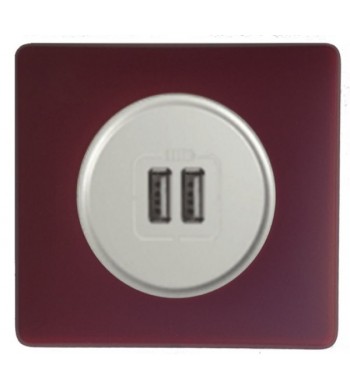 Céliane chargeur USB Bordeaux Complet-Legrand-NC4899-IM#38198