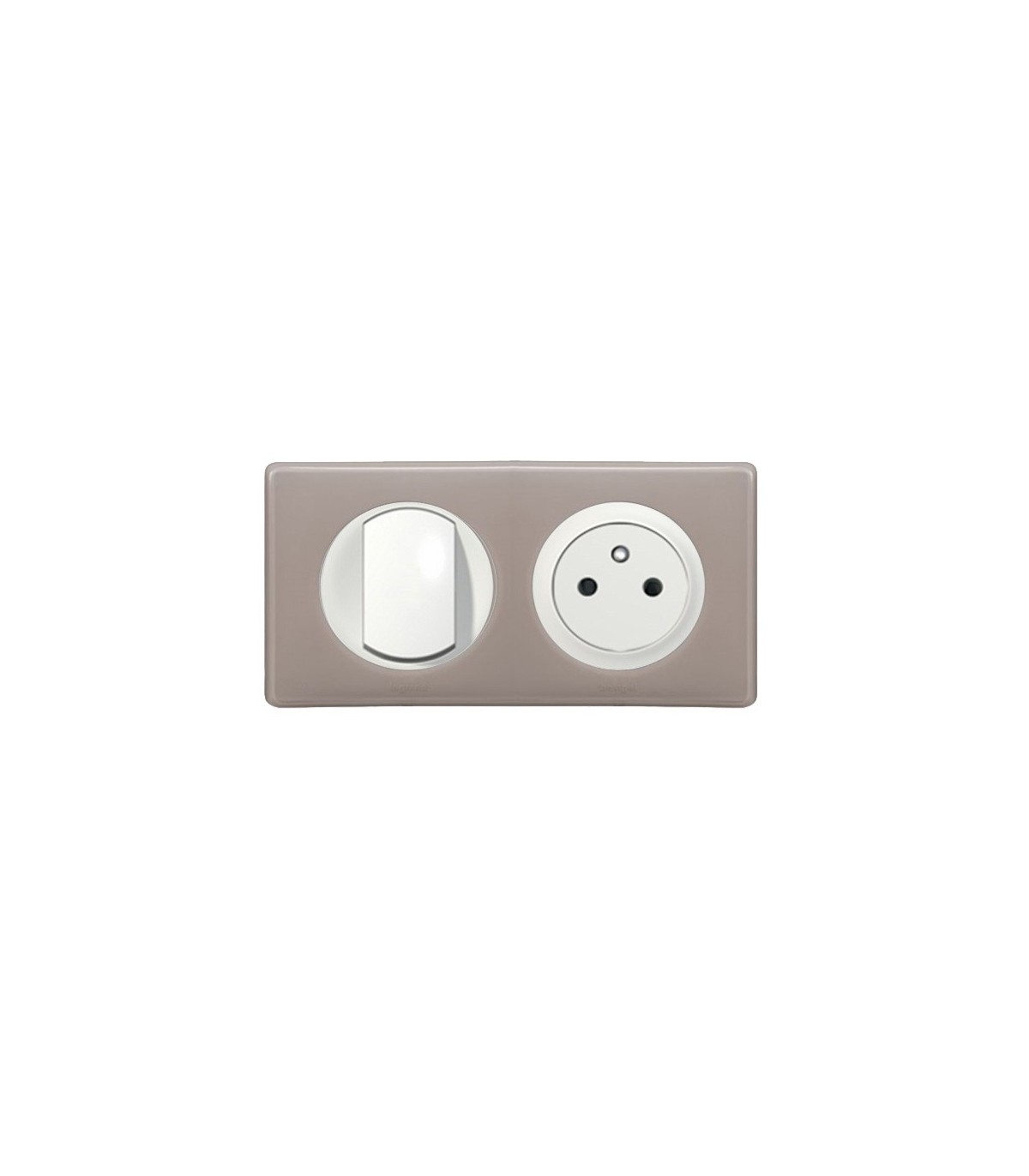 Legrand NC4955  Prise de courant + interrupteur Plaque (2 postes