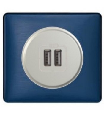 Chargeur USB double Type-A Céliane Nuit d'encre complet-Legrand-NC4986-IM#38641
