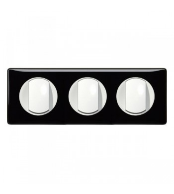 Triple interrupteur 3 postes Céliane Laqué Noir complet-Legrand-NC5050-IM#38862